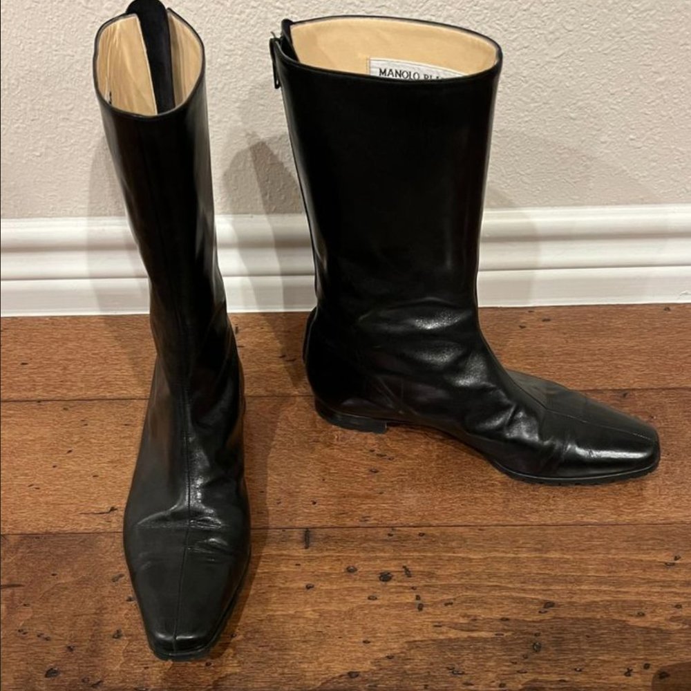Manolo Blahnik black boots - Size 7 (37)